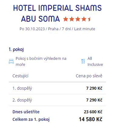 Zájezdy do hotelu Imperial Shams Soma Bay